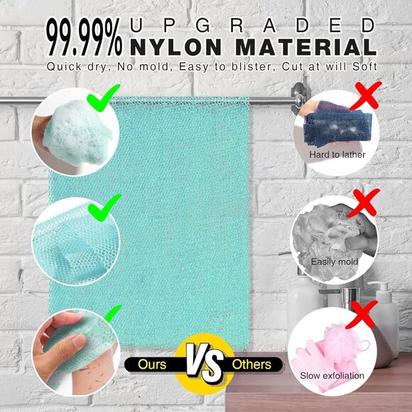 New 4 Pieces African Bath Sponge - Picture 2 of 8